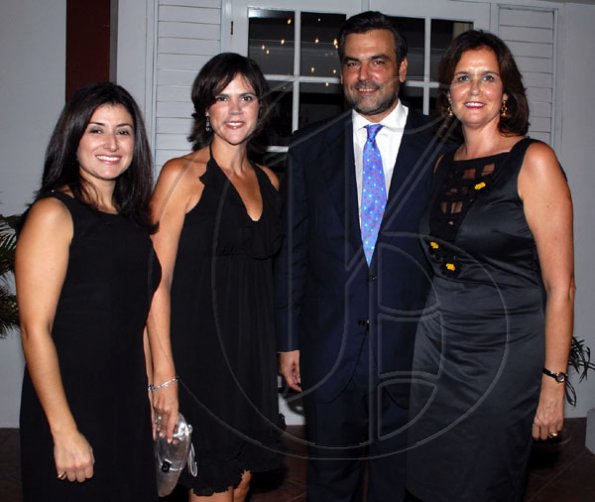 Colin Hamilton/freelance photographer
From left Paula Donoso, Mayte Gutierrez, Ambassador Jesus DeSilva and wife Sara DeSilva at the Spanish National Day reception at the Spanish Ambassador's residence on Tuesday October 13, 2009.