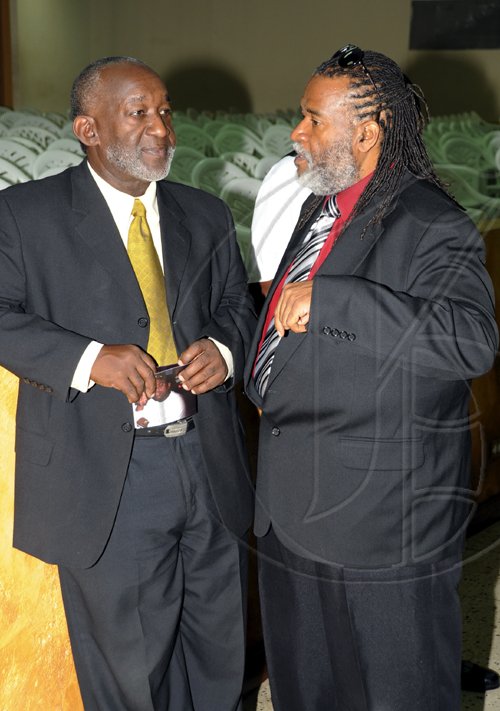 Norman Grindley /Chief Photographer
A thanksgiving celebration for the life of Wycliffe 'Steely' Johnson at the swallowfield Chapel in St. Andrew for yesterday.