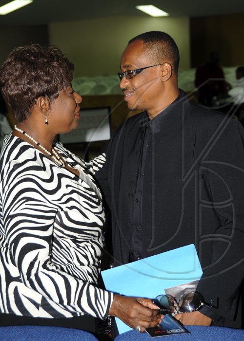 Norman Grindley /Chief Photographer
A thanksgiving celebration for the life of Wycliffe 'Steely' Johnson at the swallowfield Chapel in St. Andrew for yesterday.