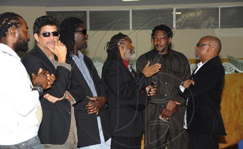 Norman Grindley /Chief Photographer
A thanksgiving celebration for the life of Wycliffe 'Steely' Johnson at the swallowfield Chapel in St. Andrew for yesterday.