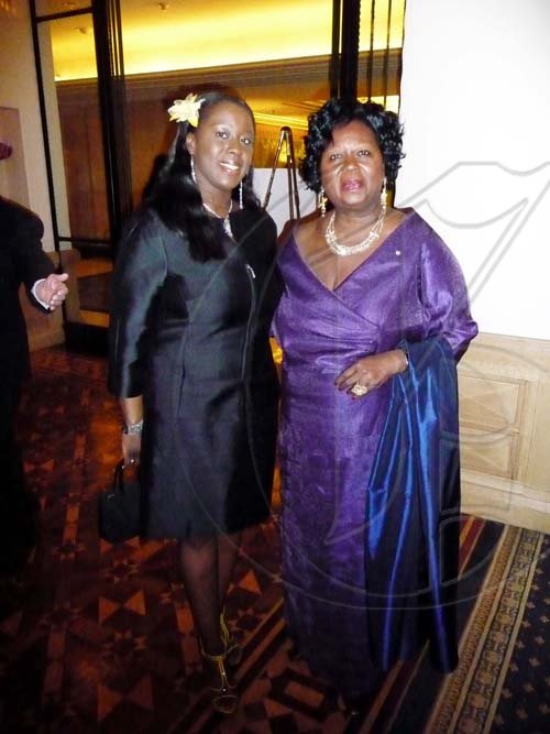 C.J. Augustine (left) must be very proud of her mother, Jean Augustine who is one of the recipients of the University of the West Indies Vice Chancellor Award. 

***********************************************************

Latoya Grindley/Staff Reporter
UWI Gala on Saturday February 27, 2010.