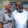 Peta-Gaye Clachar/Freelance Photographer
Former Gleaner Company's Photographer Mr. Junior Dowie (left) who is a veteran himself congratulates his former co-worker and veteran Mr. Winston Sill photographer at the Gleaner Company at the Press Association of Jamaica Veterans' Luncheon at the Girl Guides Association on Wednesday, December 2, 2009.
