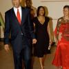 Winston Sill / Freelance Photographer
President of the Jamaica China Friendship Association Fay Pickersgill (right) escorts Governor General Sir Patrick Allen and Lady Allen to the banquet to celebrate the 60th anniversary of the founding of The Peoples's Republic of China, held at Jade Garden Restaurant, Sovereign Centre on Sunday October 11, 2009.