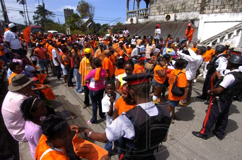 Ricardo Makyn/Staff Photographer.
Nomination Day for West Portland Bi-Election at the Buff Bay Hospital on Friday 6.3.2009.