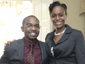 2015 Rhodes Scholar Tariq Parker with fellow applicant, Tashanna Walker - Gladstone Taylor/Photographer